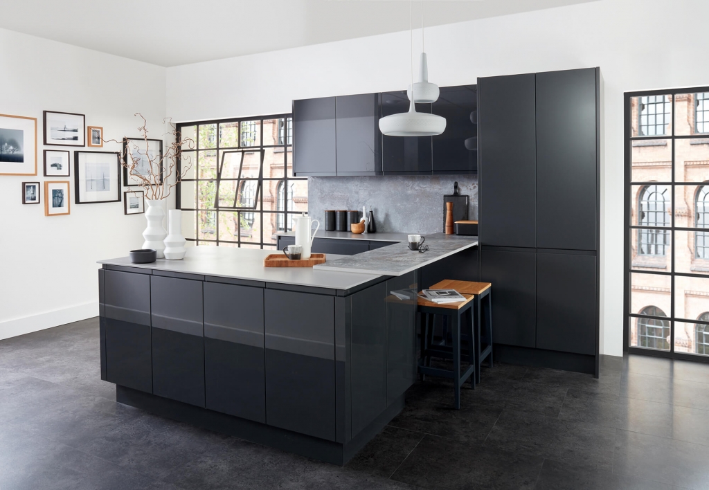 Modern Irish kitchen showing 2026 design trends with smart storage and bold finishes