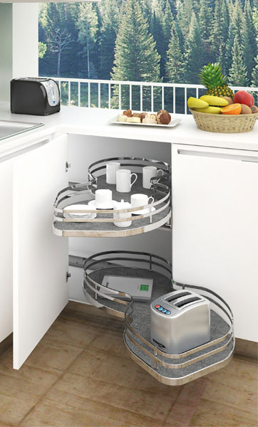 Modern Irish kitchen with pull-out larder storage unit