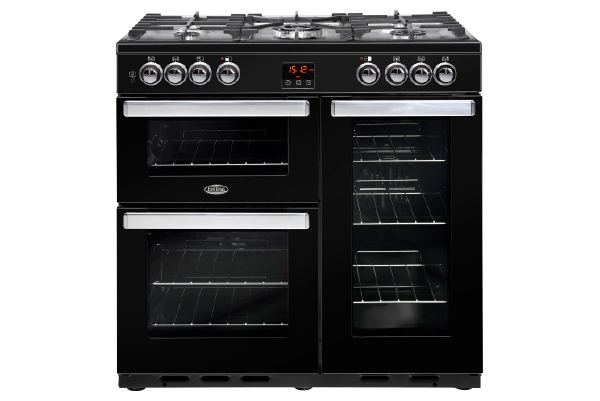 Cookcentre Range Dual Fuel, Nat Gas, Black