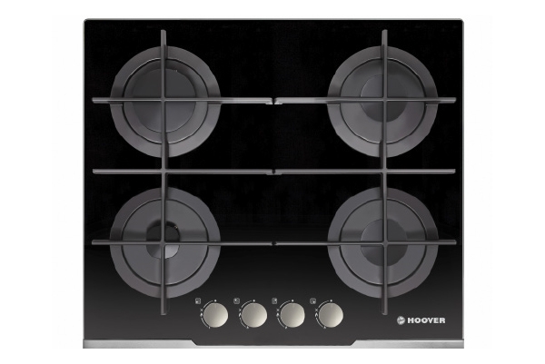 Hoover 60cm Gas Hob (Black Glass)