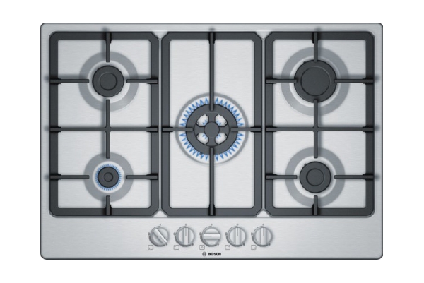 75cm Gas Hob, Stainless Steel