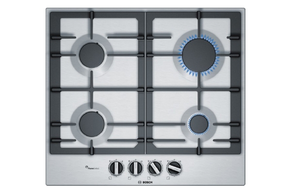 Bosch 60cm Gas Hob, Stainless Steel